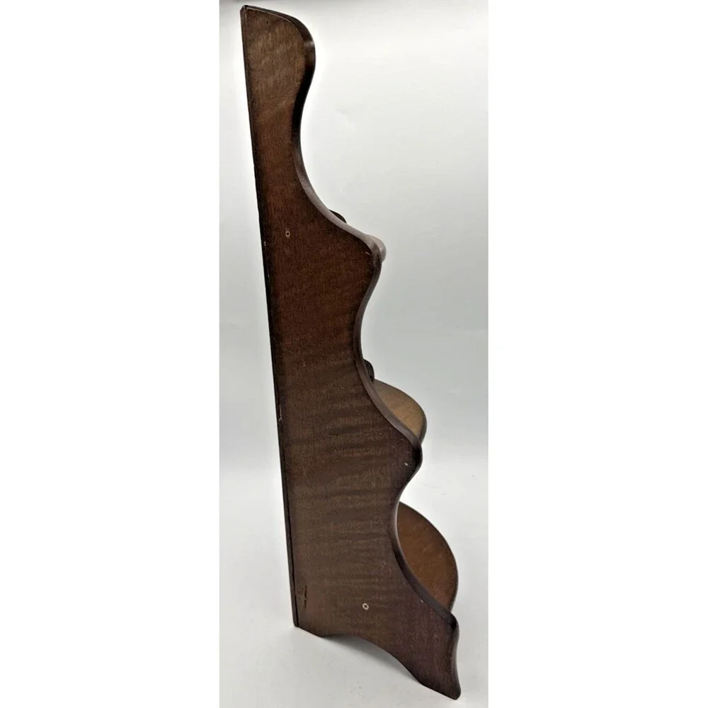 Vintage Wooden 3 Tier Wall Corner Shelf Display Shelf Hanging/free Standing 20